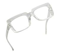 Eyekepper Stylish Reading Glasses Women - Oversized Square Readers Transparent +1.50