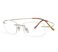 Eyekepper Titanium Rimless Reading Glasses Readers Men Women Gold +2.75