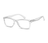 Eyekepper Women's Stylish Readers Comfortable Reading Glasses Men Transparent Frame Spring Hinges +4.00