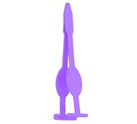 Eyelash Applicator Magnetic False Lashes Application Stainless Steel Curl Eyelash Clip (Rubber Plastic Fluorescent Purple)