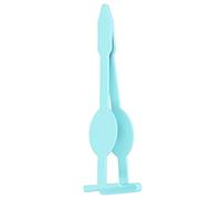 Eyelash Applicator Magnetic False Lashes Application Stainless Steel Curl Eyelash Clip (Rubber Plastic Fluorescent Blue)