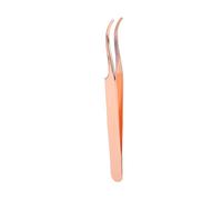 Eyelash Applicator Tool DIY Rose Gold Curved Lash Tweezer for Easy Lashes Application and Removal