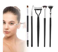 Eyelash Brush, Eyelash Brush for Eyelashes, Foldable Eyebrow Spoolie Set of 5, Upper Lower Eye Comb Separator Tool, Curled Brow Spoolie for Women