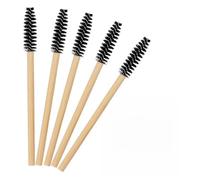 Eyelash Brushes - 100 pcs Professional Bendable Mascara Wands with Wooden Handle, Nylon Bristles, Salon-Grade Hygienic Lash Extension Tools