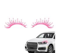 Eyelash Car Stickers - Reflective Eyebrow False Lashes Car Body Scratches Stickers - Auto Body Decals for Car Headlight Decoration