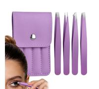 Eyelash Cluster Tweezers | Beauty Tool Fine Tip Stainless Steel Eyelash Extension Tweezers for Men Women - for Ingrown Hair, Volume, Nose, Home, Travel, Artists, Women, Men