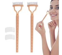 Eyelash Comb For Eyes - 2 Packs Metal Teeth Set | Eyelash Forming Comb With Protective Cover | Eyebrow Brushes Makeup Cosmetic Tool | Bea Supplies