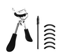 Eyelash Curler, 3 in 1 Lash Curler Curling Tool Set, Beauty Eyelash Comb with 6 Black Silicone Refill Pads and 1 Mascara Brush Universal Lash Curler Makeup Tool for Women and Girls