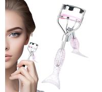 Eyelash Curler for Makeup, Small Eyelash Curler - Precision Eyelash Curler in Fishtail Shape with Comb Teeth, Portable Makeup Accessories, Beautiful Ergonomic Eyelash Tools for Opening the Eyes and