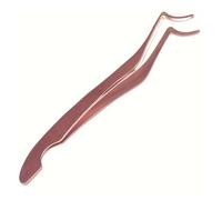 Eyelash Curler High Density Flower Grafting Tool Seahorse Shaped Design Straight and Curved Extension Tweezers(Rosegold)