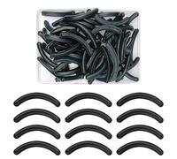 Eyelash Curler Pads, 30 Pcs Eyelash Curler Refills Silicone Rubber Lash Curler Pads Replacement Makeup Tools for Universal with a Clear Storage Box Fits All Eye Shapes, Black