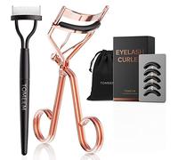 Eyelash Curler with Comb, TOMEEM Professional Volumizing Lash Lift Kit Lash Curler with Refill Pads for Home & Travel Uses, Rose Gold