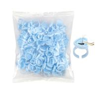 Eyelash Decoration for Women - Glue Rings for Eyelash Extensions - Pack of 100 Silicone Adhesive Holder, Adjustable Elastic Band, Lash Tech Supplies, Ink, Lipstick, Workstation Organ