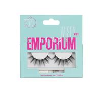 Eyelash Emporium False Eyelashes Wispy 01 With Eyelash Glue - Wispy, Subtle Glam Lash (Pack of 1 Pair)