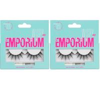 Eyelash Emporium False Eyelashes Wispy 01 With Eyelash Glue - Wispy, Subtle Glam Lash (Pack of 2 Pair)