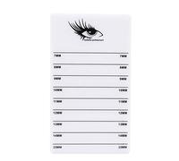 Eyelash Extension Board Professional Acrylic Eyelash Grafting Stand with Scale Mark 7mm to 15mm Smooth Edges for False Eyelash Planting Makeup Tool White