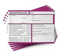 Eyelash Extension Client Record Card GDPR A6 Size - Salon and Therapist Customer Consultation Record - Treatment Services Essentials - Profile and Recording Forms - 105x148mm - Pack of 300