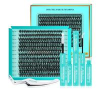 Eyelash Extension Kit 240Pcs 50D Clusters Kit, Lash Bond And Seal, Lash Remover, Lash Twzzer For False Eyelashes Cluster Kit (D-Mix9-16mmKit)