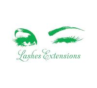 Eyelash Extension Logo Wink Beauty Salon Eyelashes Eyebrows Makeup Wall Decals 50.4x105.2cm Car Body Decoration Green