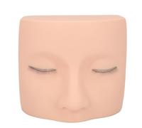 Eyelash Extension Mannequin Head, Lash Practice Head with 3 - Layer Realistic Eyelash Mold, Reusable PVC Soft Rubber Training Dummy for Beginners and Salons