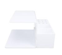 Eyelash Extension Pillow Shelf Stand, Acrylic Organizer, Professional Eyelash Grafting Pillow Rack with Storage Box for Eyelash Salons and Training Schools (White)