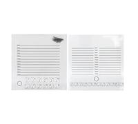 Eyelash Extension Tray, Eyelash Extension Holder Base with Scale, Transparent Eyelash Pallet for Lash Artists, Single Row Double Row Eyelash Board for Display and Storage of False