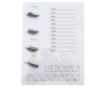Eyelash Extension Tray Professional Acrylic Clearly Marked 6 to 17mm Dual Purpose Storage for Lash Artists Beauty Salons 21 x 15cm (White)