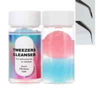 Eyelash Extension Tweezers Cleaner, Lash Cleanser & Eyelash Remover for Extensions, Effective Tweezer Cleaning Tool to Save Time for All People,Portable Design,Tweezers Cleaning Liquid,Safely