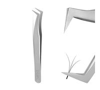 Eyelash Extension Tweezers for Volume Lashes Professional Precision Stainless Steel VETUS Mega Curved Angled Tips Tweezer Tools for Individual Eye Lash Extensions 3D 6d Fan Supplies