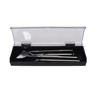 Eyelash Extension Tweezers Mirror Set Stainless Steel 360° Rotatable Anti Slip Handle Eyelash Tool for Artists (Silver)