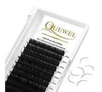 Eyelash Extensions 0.03 D Curl Mix8-14mm QUEWEL Classic Eyelash Extensions Eyelash Individual Lashes Lash Extension Russian Matte Black Tray Individual Lashes for Salon Use (0.03 D Mix8-14mm)