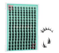 Eyelash Extensions, 160 Pieces, Fairy Cluster Lashes with Manga Lash Cluster, Wide Handle Eyelash Extensions, Natural Individual Eyelash Tufts for Beginners at Home (Lily, C-Mix 10-18 mm)