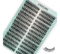 Eyelash Extensions, DIY Cluster Lashes, 280 Pieces, Left & Right Individual Eyelashes, 40D D Curl Cluster Eyelash Extension for Self-Application, Thin Band, Cat Eye Eyelashes (40D, 9-18 mm Mix)
