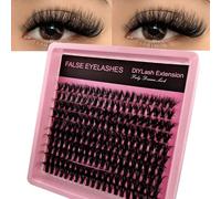 Eyelash Extensions Set, 200 Pieces, Fluffy Artificial Eyelash Clusters, Lashes Extension Set, Thick Lash Clusters, Individual Eyelash Extensions (50P)