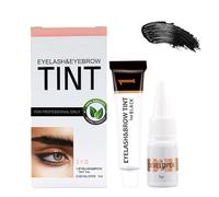 Eyelash & Eyebrow Tint Kit Natural Black, Semi Permanent Long-Lasting Lash Tint & Brow Colour, Waterproof Smudge-Resistant DIY Home Tinting Set for Defined Brows and Lashes