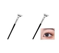 Eyelash Fan Brush, 2 Pieces Fan-Shaped Mascara Brushes, 120° Angled, for Removing Mascara Clumps Eye Lashes, Makeup Tools for Applying Masca-ra Highlighter Eyeliner