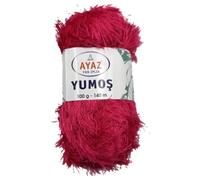 Eyelash Faux Fur Furry Soft Fluffy Knitting Yarn 100g Ball (1137 Cerise)