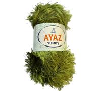 Eyelash Faux Fur Furry Soft Fluffy Knitting Yarn 100g Ball (1263 Pistachio)