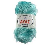 Eyelash Faux Fur Furry Soft Fluffy Knitting Yarn 100g Ball (1280 Aqua)