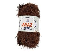 Eyelash Faux Fur Furry Soft Fluffy Knitting Yarn 100g Ball (2182 Cocoa)