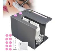 Eyelash Flowering Machine, False Eyelash Separator, Portable Acrylic Lash Separator, Women Lash Fan Maker Root Splitter, with 10 Eyelash Glue Cups(Black)