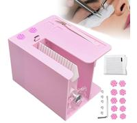 Eyelash Flowering Machine, False Eyelash Separator, Portable Acrylic Lash Separator, Women Lash Fan Maker Root Splitter, with 10 Eyelash Glue Cups(Pink)