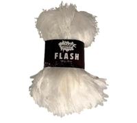 Eyelash Fluffy Furry Milda Flash Knitting Yarn 100g Ball (1000 White, 1 Ball)