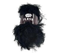 Eyelash Fluffy Furry Milda Flash Knitting Yarn 100g Ball (1217 Ebony Elegance, 1 Ball)