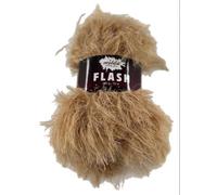 Eyelash Fluffy Furry Milda Flash Knitting Yarn 100g Ball (1219 Camel, 1 Ball)
