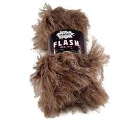 Eyelash Fluffy Furry Milda Flash Knitting Yarn 100g Ball (1275 Magic Mocha, 1 Ball)
