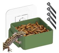Eyelash Gekko Food Tray with Wall Mounted | Universal Wall Mounted Water Bowl Food Safe - Gecko Feeding Bowl Water Bowl | for Small Pets Iguana Leopard Gecko Bearded Drag