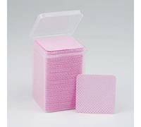 Eyelash Glue Cleaning Lint Nail Wipes Efficient for Nails Makeup Removal 200pcs (Pink)