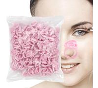 Eyelash Glue Rings - 2.3x1.3cm PP 100pcs Adjustable Smart Cup Holder Tool | Perfect for Lash Extension Artists, Ink Mixing Makeup Studio Tasks, Beauty Salon Use, Portable Cosmetic Application