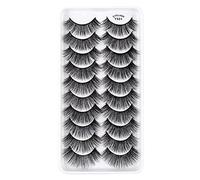 Eyelash Holder Case Organizer Display Luxury Multipack Fake Mink 8D Eyelashes Lashes False 10 Pack Volume Faux Wispy Eyelashes Pairs Mink Eye Lashes Dramatic Eye Style Lashes Pack Cat (a-B, One Size)